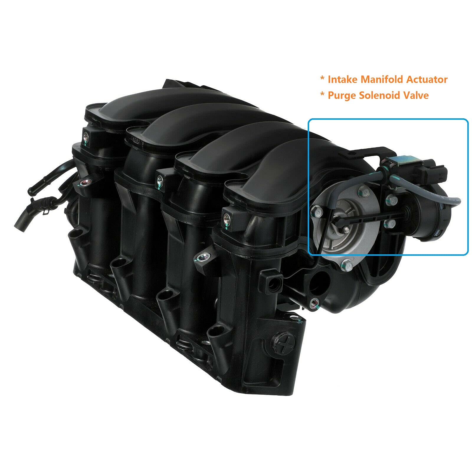 Intake Manifold Actuator & Purge Valve Replacement for 2009-2013 Hyundai Santa Fe Tucson Sonata Kia Sorento Sportage Optima 2.4L